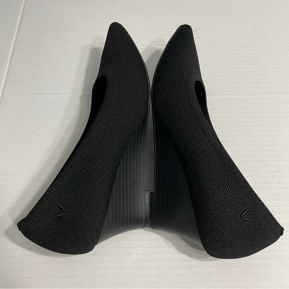 Vivaia Black Pointed Toe Aria Wedge Pro Heels 37.5 - Picture 6 of 12